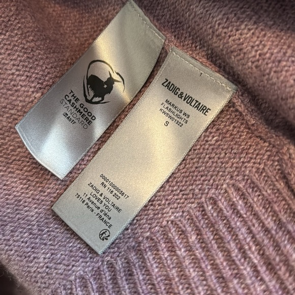 ZADIG & VOLTAIRE Markus flashlights purple and navy small NWOT - Picture 5 of 9